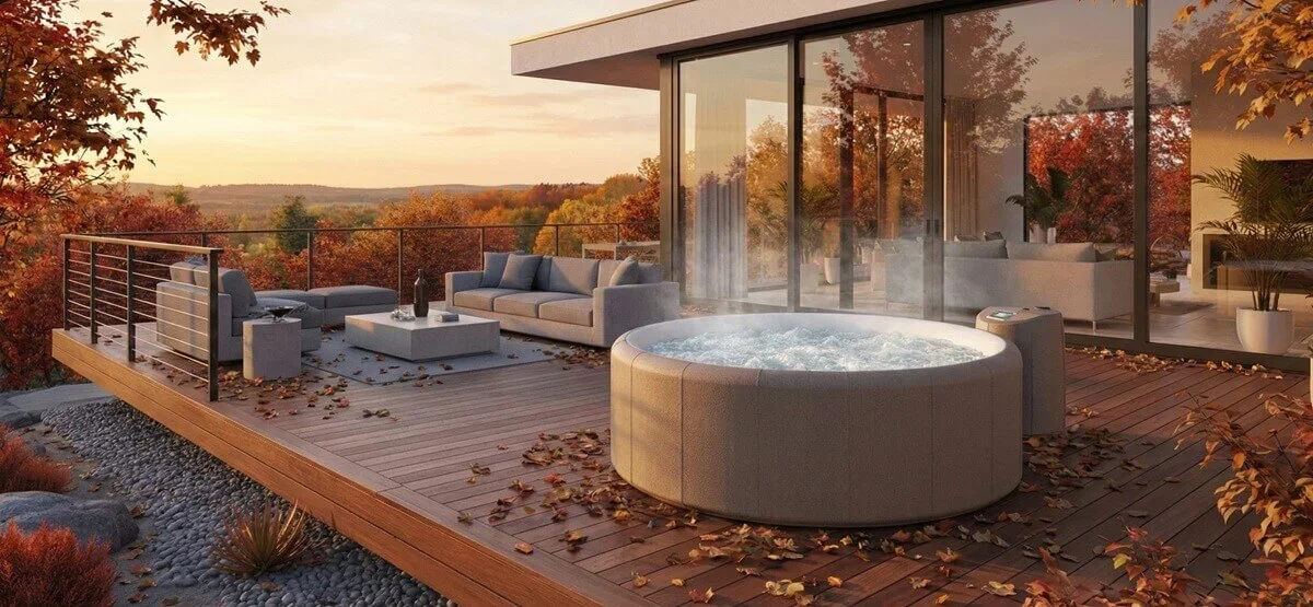 Hot tub on the terrace