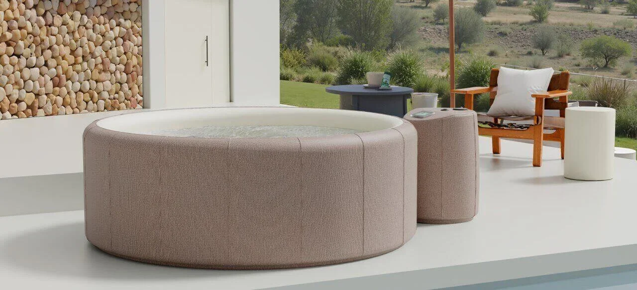 Soft Spaworld hot tub on the terrace